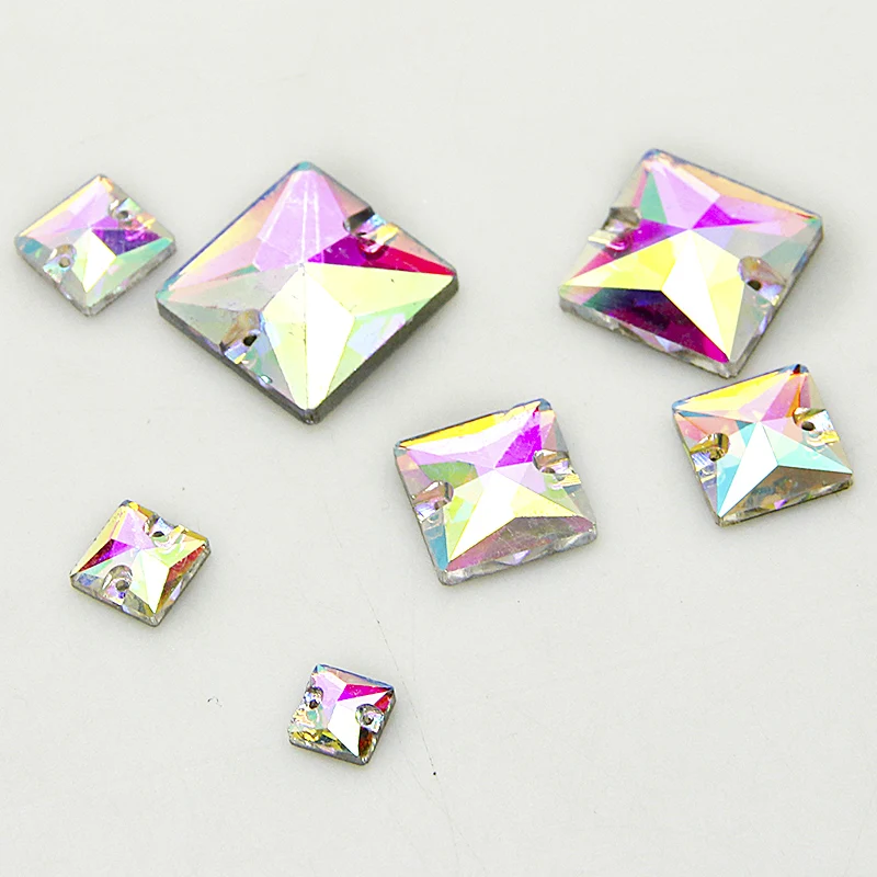 Square Shape Shiny Sew On Stone Crystal AB With 2 Holes Sewing Glass Rhinestone For DIY Dress Clothes Decoration
Square Shape Shiny Sew On Stone Crystal AB With 2 Holes Sewing Glass Rhinestone For DIY Dress Clothes Decoration