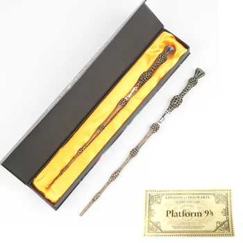 Harry Movie Wands Colsplay Metal/Iron Core Elder Dumbledore Hermione Ron Magical Wand Varinhas Kid Magic Wand with Train Ticket
Harry Movie Wands Colsplay Metal/Iron Core Elder Dumbledore Hermione Ron Magical Wand Varinhas Kid Magic Wand with Train Ticket