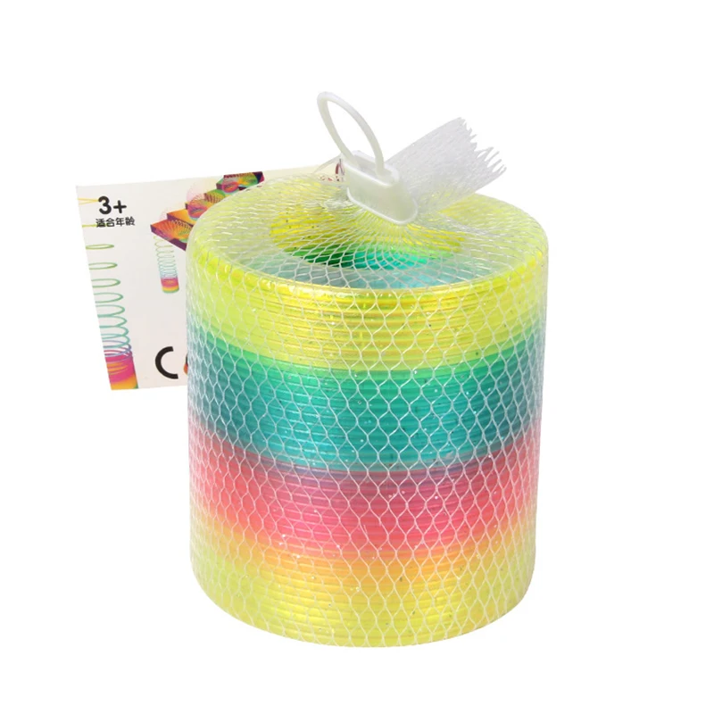 9cm Plastic Magic Rainbow Spring Slinky Toys Funny Rainbow Bounce Educational Toy Colorful Slinky Toy Gift For Children
9cm Plastic Magic Rainbow Spring Slinky Toys Funny Rainbow Bounce Educational Toy Colorful Slinky Toy Gift For Children