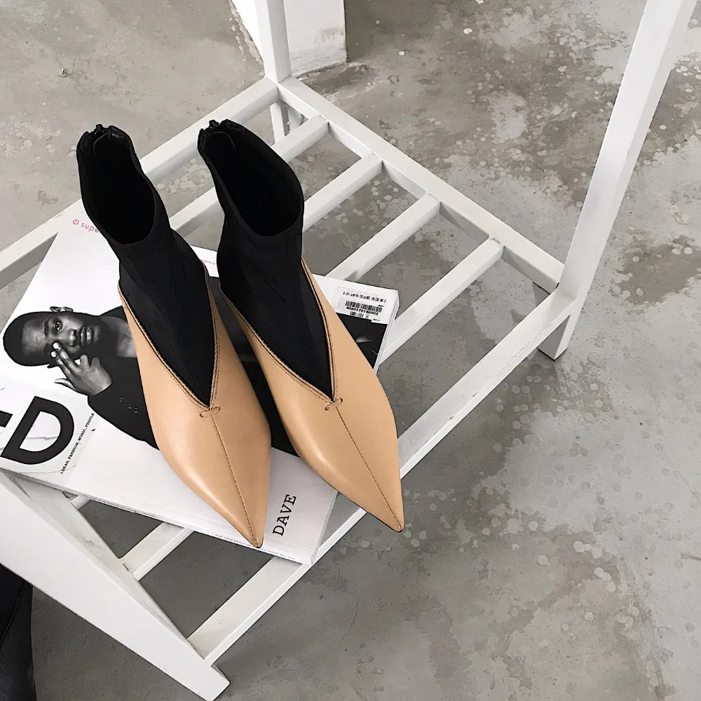 New Arrivals Pointed-toe Stiletto Shoes Woman Fashion Elastic Mid-calf Socks Boots Models Short Leather Boots
New Arrivals Pointed-toe Stiletto Shoes Woman Fashion Elastic Mid-calf Socks Boots Models Short Leather Boots