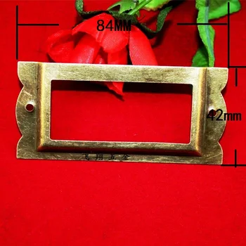 84 42mm Large antique label box label handle stock card business card box drawer decoration box label handle
84 42mm Large antique label box label handle stock card business card box drawer decoration box label handle