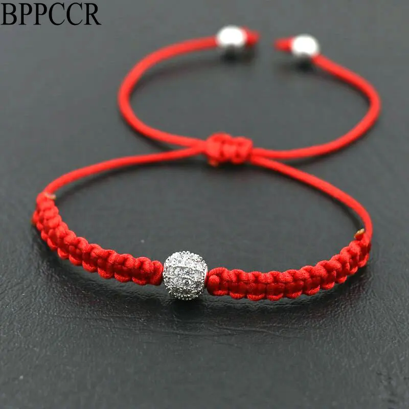 BPPCCR Silver Color Zircon Crystal Balls Lucky Bracelet Red Thread Rope String Braid Knot Bracelet Female Lovers Jewelry Gift
BPPCCR Silver Color Zircon Crystal Balls Lucky Bracelet Red Thread Rope String Braid Knot Bracelet Female Lovers Jewelry Gift