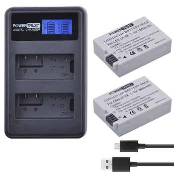 2x 1800mAh LP-E8 LPE8 LP E8 Camera Battery AKKU and Charger for Canon EOS 550D EOS 600D EOS 700D EOS Rebel T2i T3i T4i T5i X4 X5
2x 1800mAh LP-E8 LPE8 LP E8 Camera Battery AKKU and Charger for Canon EOS 550D EOS 600D EOS 700D EOS Rebel T2i T3i T4i T5i X4 X5