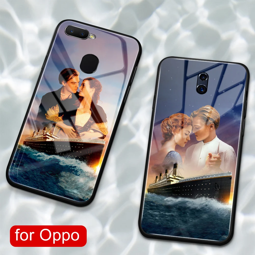Чехол для Oppo R9 стеклянный чехол задней панели фильма Титаник Джек и розовый