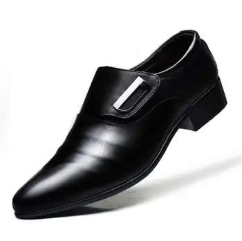Men Oxfords Leather Shoes Fashion Casual Pointed Formal Business Male Wedding Dress Flats calzado hombre mocassin Big Size 39-47 
Men Oxfords Leather Shoes Fashion Casual Pointed Formal Business Male Wedding Dress Flats calzado hombre mocassin Big Size 39-47
