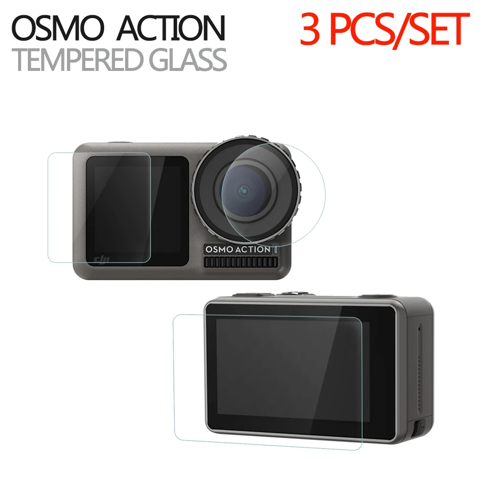 3PCS/SET Tempered Glass Protector Scratch-resistant Protective Film Camera Accessories for DJI Osmo Action Sport Camera
3PCS/SET Tempered Glass Protector Scratch-resistant Protective Film Camera Accessories for DJI Osmo Action Sport Camera