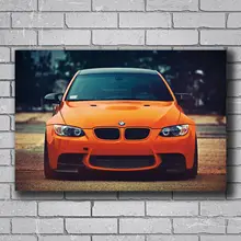 Canvas Painting Posters Home-Decor Prints 20x30 Yes Q0406 24x36in BMW Orange Racing-Car
