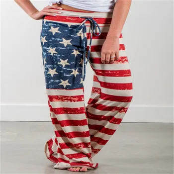 2019 Women Loose Wide Leg Pants Causal Long Straight Trousers American Flag Print Pant Drawstring Trouser Pajama Pants Plus Size
2019 Women Loose Wide Leg Pants Causal Long Straight Trousers American Flag Print Pant Drawstring Trouser Pajama Pants Plus Size