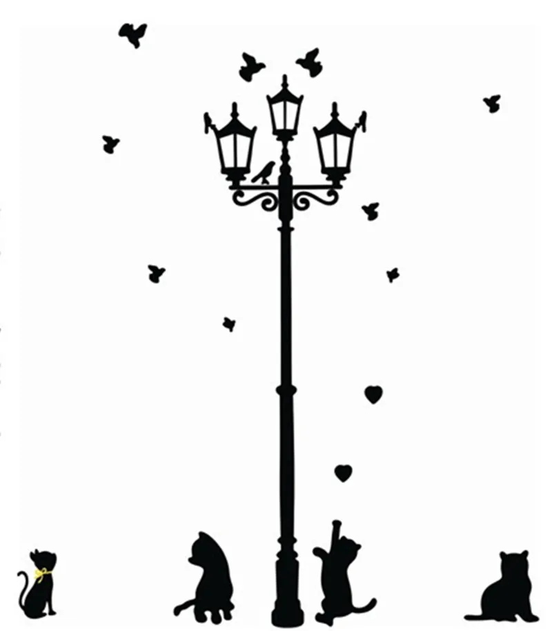 Adhesive Home Decoration 3 Little Cat under Street Lamp DIY animal Wall Sticker Wallpaper Mural Room Decal
Adhesive Home Decoration 3 Little Cat under Street Lamp DIY animal Wall Sticker Wallpaper Mural Room Decal