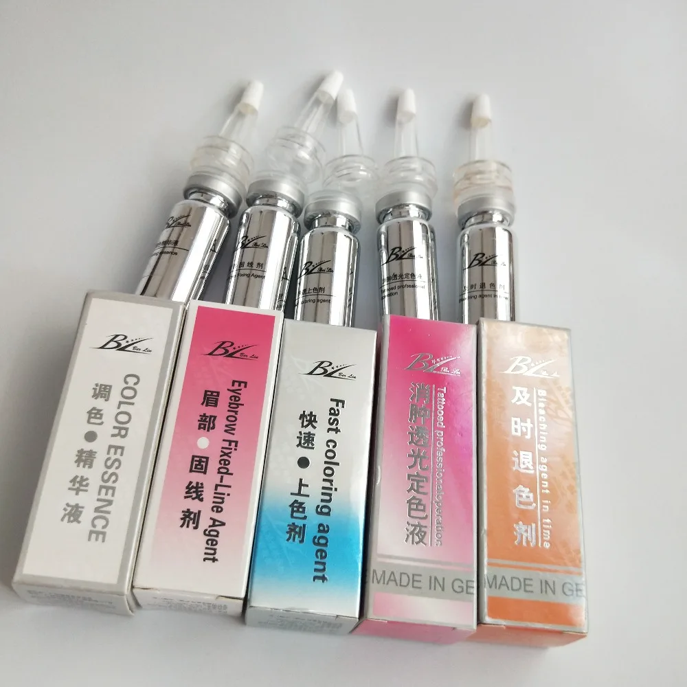 5Pcs Different Function BL Assistence Liquid Permanent Makeup Eyebrow Lips Tattoo Operation Supplies 
5Pcs Different Function BL Assistence Liquid Permanent Makeup Eyebrow Lips Tattoo Operation Supplies