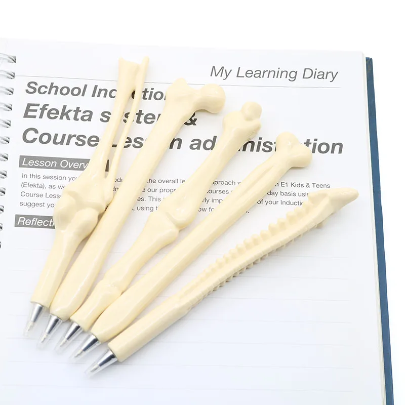 5pc Novelty Bone Shaped Ball point Pen Nurse Doctor Student Stationery Tools