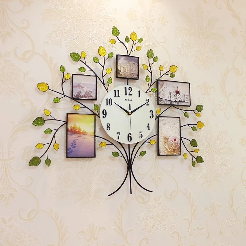 Silent 3D Clock Simple Creative Photo Frame Tree Studded Living Room Wall Clock Home Clock Fashion Decorative Quartz Clock Heat
Silent 3D Clock Simple Creative Photo Frame Tree Studded Living Room Wall Clock Home Clock Fashion Decorative Quartz Clock Heat