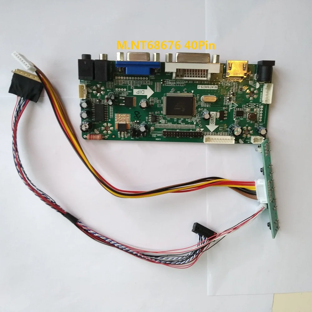 Kit for B156XW01 V1 M.NT68676 40pin 15.6" Controller board LED DIY 1366*768 AUO Display LCD VGA Monitor Panel DVI HDMI
Kit for B156XW01 V1 M.NT68676 40pin 15.6" Controller board LED DIY 1366*768 AUO Display LCD VGA Monitor Panel DVI HDMI