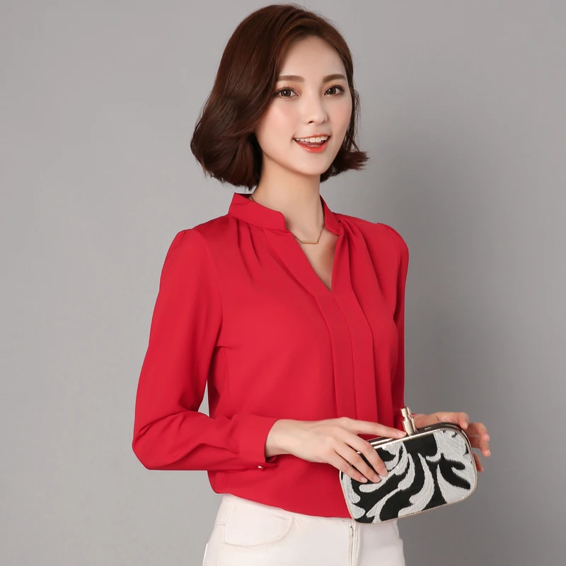 Brand New 2017 Red Black Blue Women's tops V-neck Work Wear Blusas Feminina Tops Shirts Plus size 37H 40
Brand New 2017 Red Black Blue Women's tops V-neck Work Wear Blusas Feminina Tops Shirts Plus size 37H 40