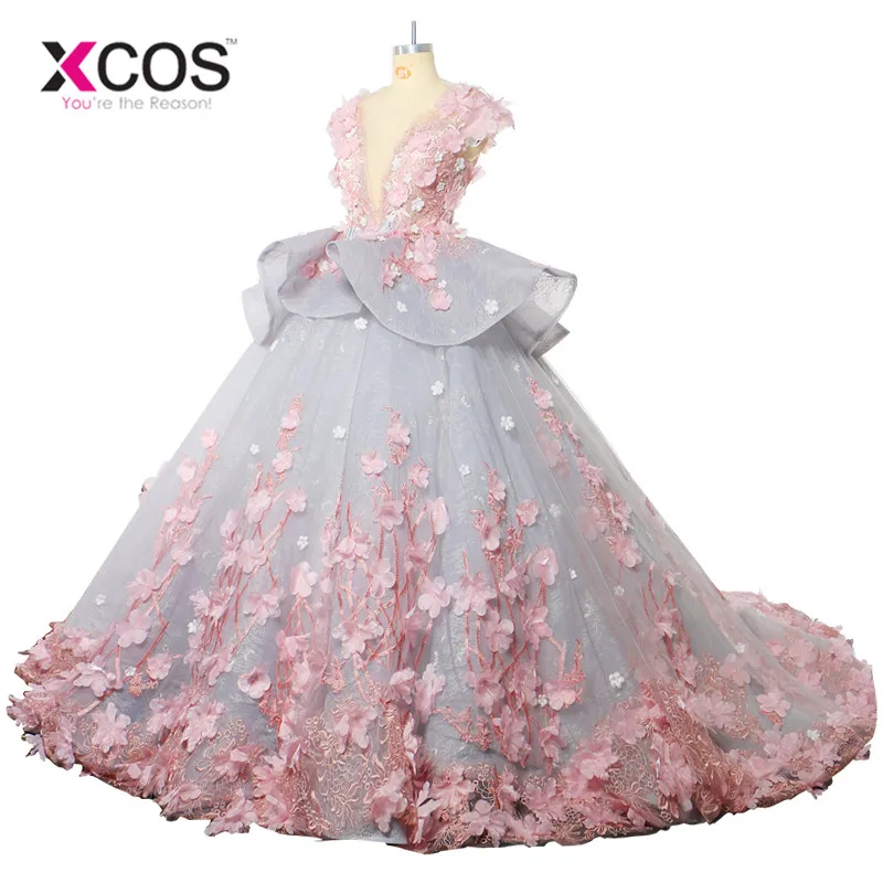 2017 Stunning With Sleeves Princess Flowers Puffy Prom Dresses Chapel Train Dinner Costume Evening Dress Party Dresses
2017 Stunning With Sleeves Princess Flowers Puffy Prom Dresses Chapel Train Dinner Costume Evening Dress Party Dresses