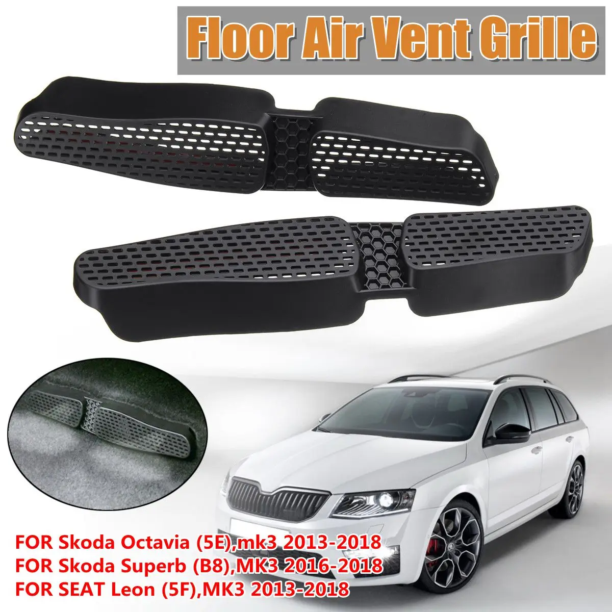 Car Under Seat AC Air Duct Vent Outlet Protective Cover Grille Trim with adhesive For Skoda Octavia Superb B8
Car Under Seat AC Air Duct Vent Outlet Protective Cover Grille Trim with adhesive For Skoda Octavia Superb B8