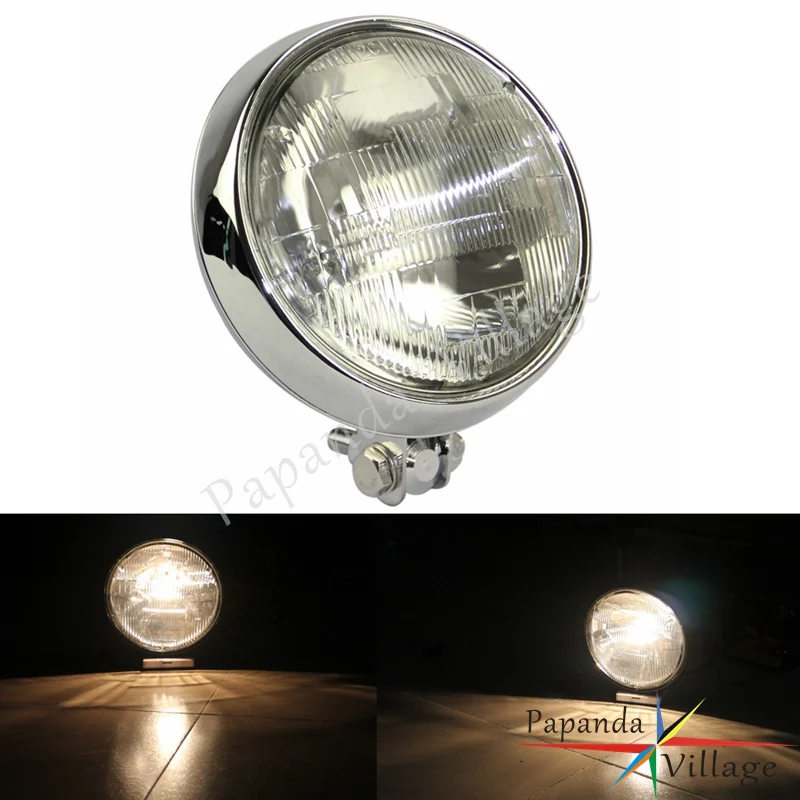 Papanda Motorbike Chrome 12V Retro Head Light Clear Lens Front Lighting Custom Universal for Harley Bobber Chopper Cafe Racer
Papanda Motorbike Chrome 12V Retro Head Light Clear Lens Front Lighting Custom Universal for Harley Bobber Chopper Cafe Racer