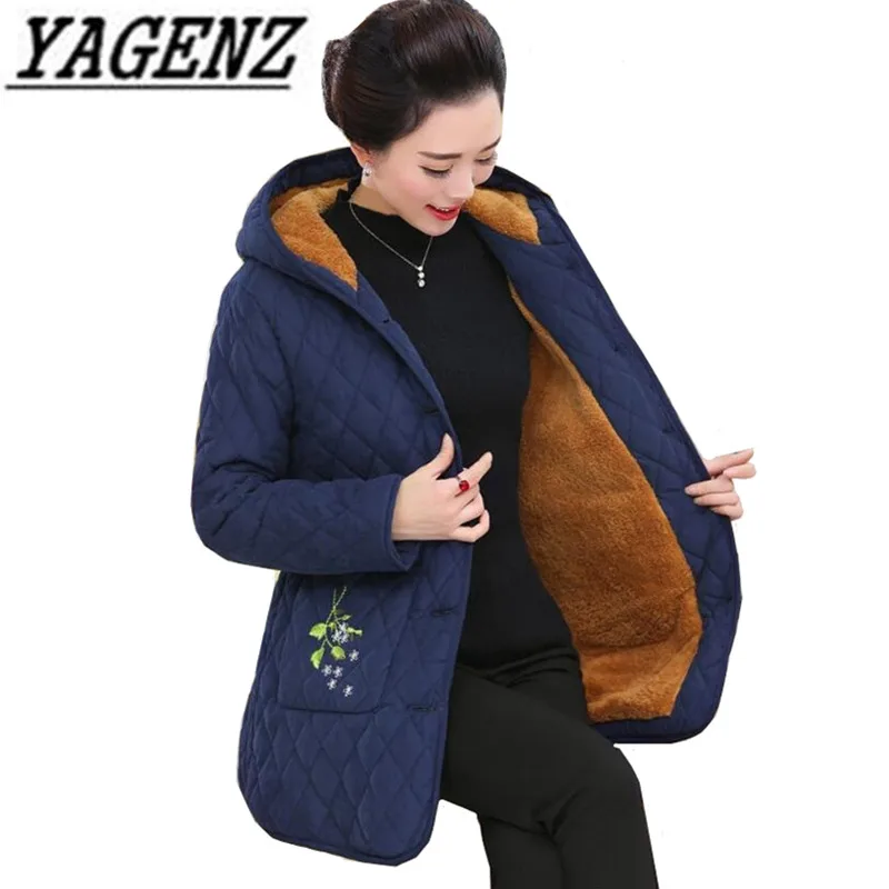 Oversized Women's Winter Hooded Embroidered Jacket Coats Middle-aged Plus Velvet Loose Cotton Outerwear Warm Ladies Jackets 6XL
Oversized Women's Winter Hooded Embroidered Jacket Coats Middle-aged Plus Velvet Loose Cotton Outerwear Warm Ladies Jackets 6XL