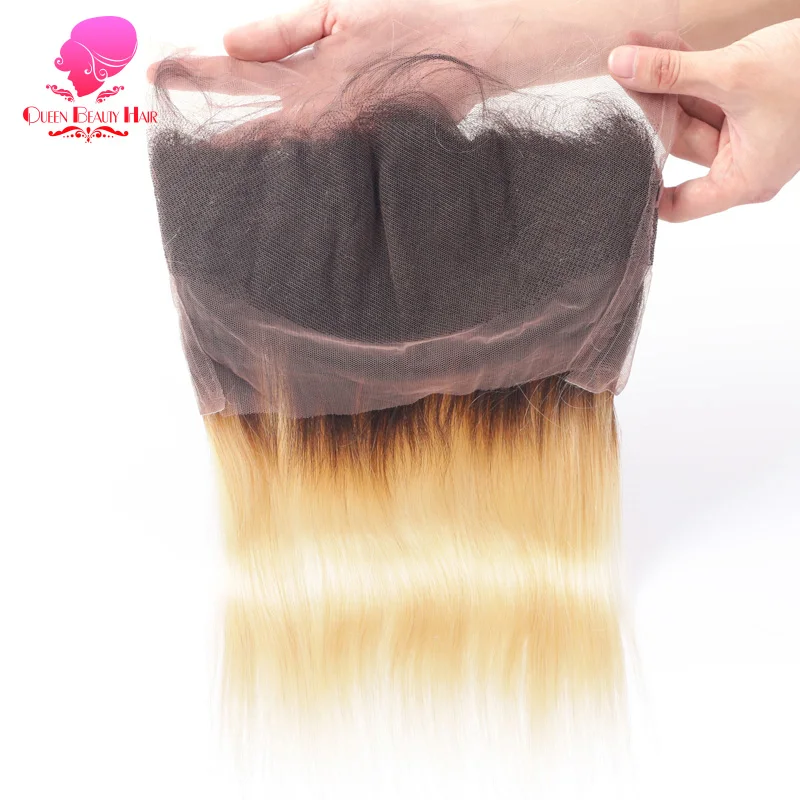 QUEEN Brazilian Straight 360 Lace Frontal Pre Plucked with Baby Hair 1B 613 2 Tone Color Ombre Blonde Remy Lace Frontal Closure
QUEEN Brazilian Straight 360 Lace Frontal Pre Plucked with Baby Hair 1B 613 2 Tone Color Ombre Blonde Remy Lace Frontal Closure