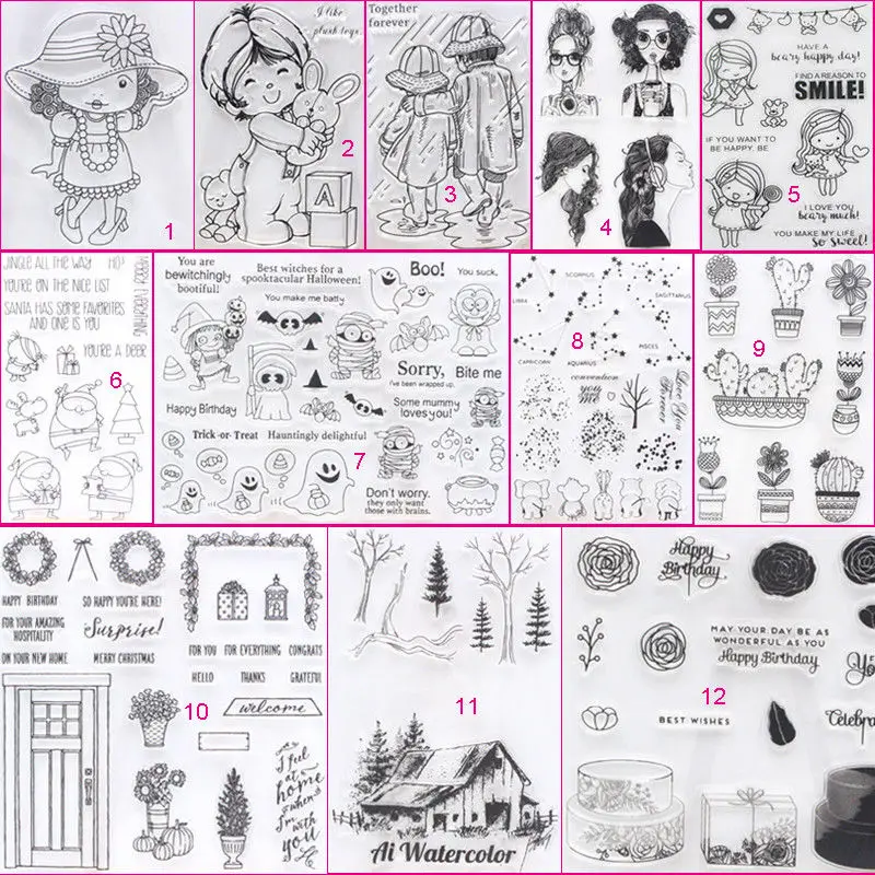 Happy Plant Transparent Silicone Clear Stamps DIY Scrapbook Embossing Card Art Girl Lady Door
Happy Plant Transparent Silicone Clear Stamps DIY Scrapbook Embossing Card Art Girl Lady Door