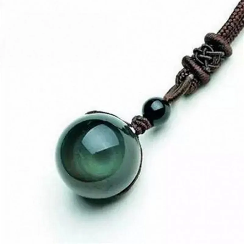 Fashion 16mm Black Obsidian Natural Stone Pendant Necklaces for Women Men Rainbow Eye Beads Ball Amulets Talismans Jewelry 2018
Fashion 16mm Black Obsidian Natural Stone Pendant Necklaces for Women Men Rainbow Eye Beads Ball Amulets Talismans Jewelry 2018