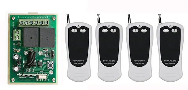DC12V 2CH 500m Long Range RF Wireless Remote Control Switch System Transmitter+Receiver,315/433 MHZ /lamp/ window/Garage Doors
DC12V 2CH 500m Long Range RF Wireless Remote Control Switch System Transmitter+Receiver,315/433 MHZ /lamp/ window/Garage Doors