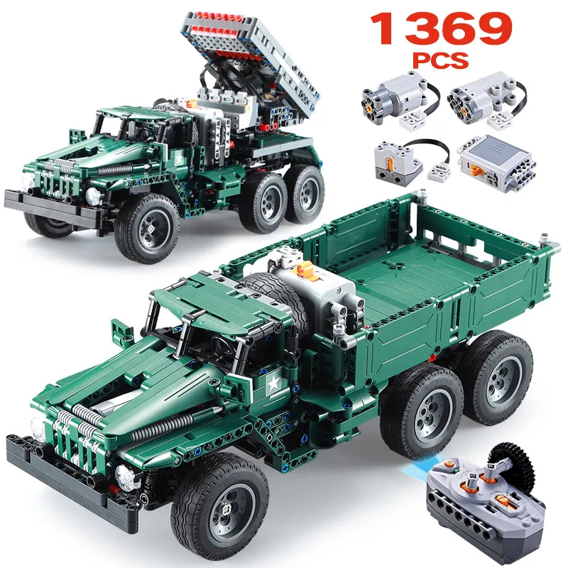 1369pcs City RC BM-21 Rocket Turret De TECH Bricks Legoingly Technic 2 in 1 Off-Road Climbing Trucks Building Blocks Toy For Boy
1369pcs City RC BM-21 Rocket Turret De TECH Bricks Legoingly Technic 2 in 1 Off-Road Climbing Trucks Building Blocks Toy For Boy
