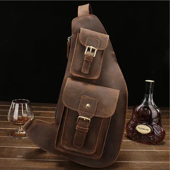 Brand Men Casual Vintage Crazy Horse Leather Messenger Shoulder Bag Geuine Leather iPad Chest Bag Multi-pocket Crossbody MX2035
Brand Men Casual Vintage Crazy Horse Leather Messenger Shoulder Bag Geuine Leather iPad Chest Bag Multi-pocket Crossbody MX2035