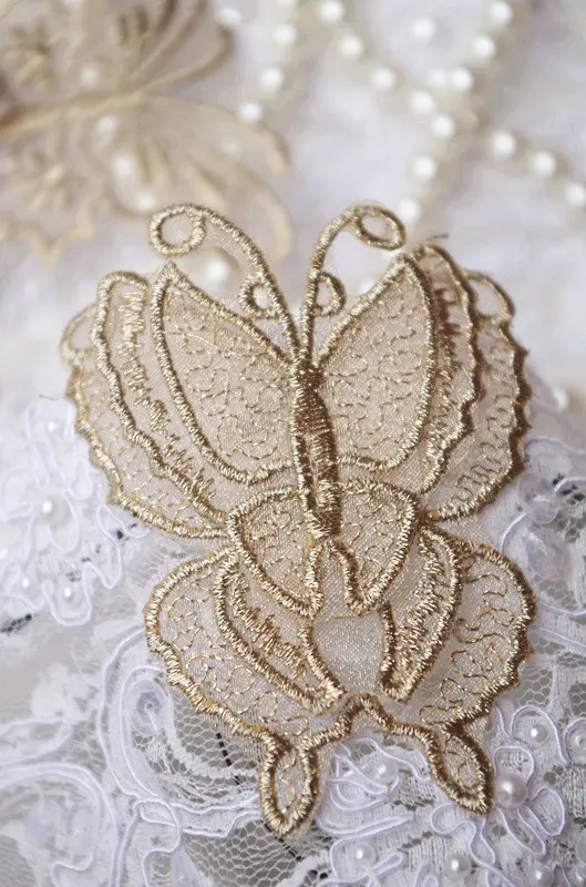 gold butterfly lace applique, metallic gold butterfly lace trim, 3D butterfly applique
gold butterfly lace applique, metallic gold butterfly lace trim, 3D butterfly applique