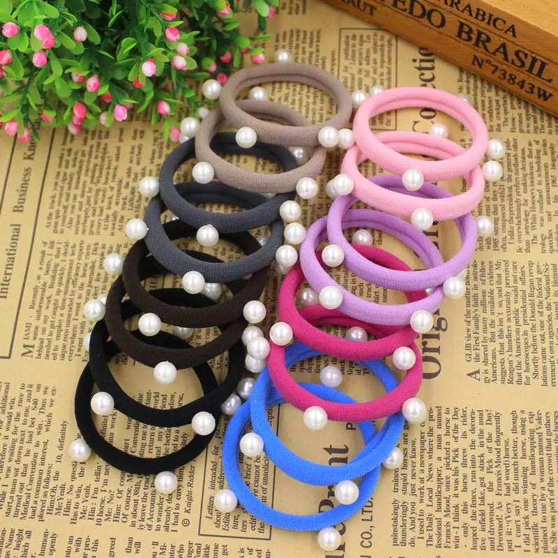 10pcs-lot-2016-Super-Good-Candy-Colours-Pearls-5CM-Hair-Holders-Rubberbands-Elastics-Girl-s-New