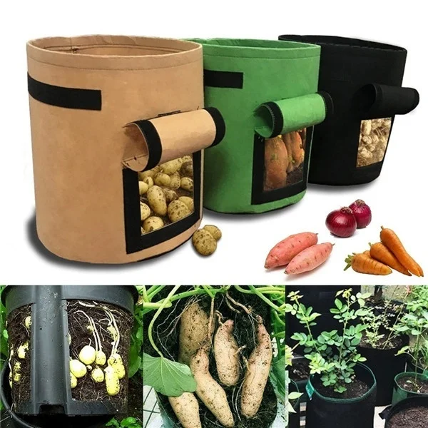 Home Garden PE Planting Bag Vegetable Potato Tomato strawberry Balcony Patio Grow Bags Plant Containers Pots planting bag
Home Garden PE Planting Bag Vegetable Potato Tomato strawberry Balcony Patio Grow Bags Plant Containers Pots planting bag