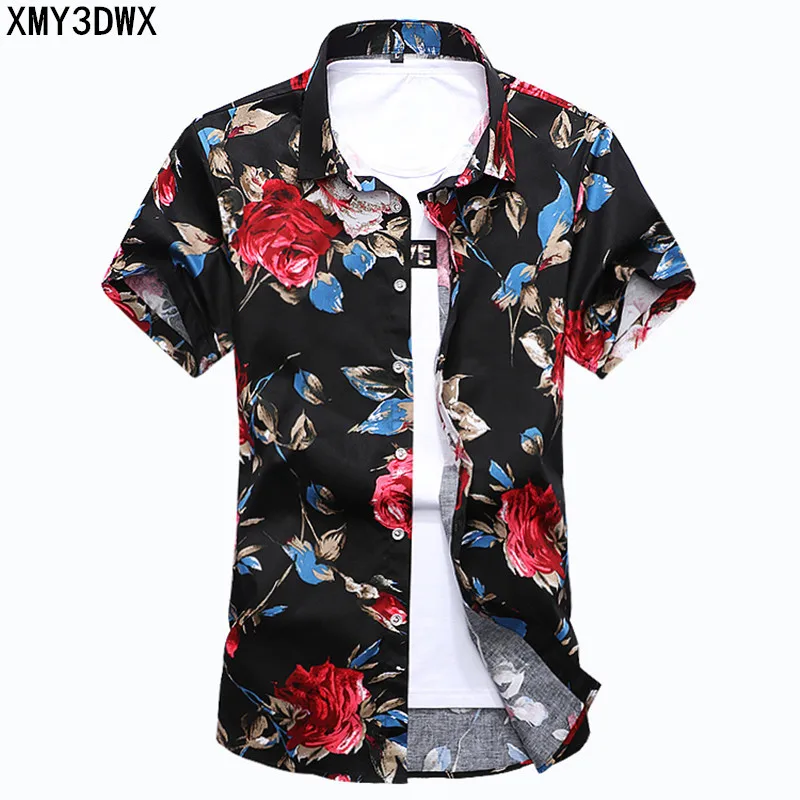 2019 Summer Large Size Blouse Men's Flower Shirt 6XL 7XL Male Casual Print Short Sleeve Shirt Hawaii Shirt Brand Men's Clothing
2019 Summer Large Size Blouse Men's Flower Shirt 6XL 7XL Male Casual Print Short Sleeve Shirt Hawaii Shirt Brand Men's Clothing