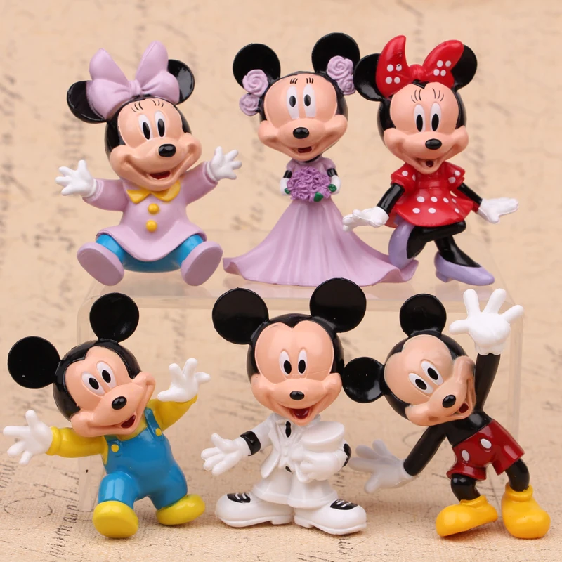 Disney 6pcs/Lot Classic Cartoon Animals Mickey Minnie Mouse Modell Dolls Action Figures Plastic Toys Cake Decoration Gift
Disney 6pcs/Lot Classic Cartoon Animals Mickey Minnie Mouse Modell Dolls Action Figures Plastic Toys Cake Decoration Gift