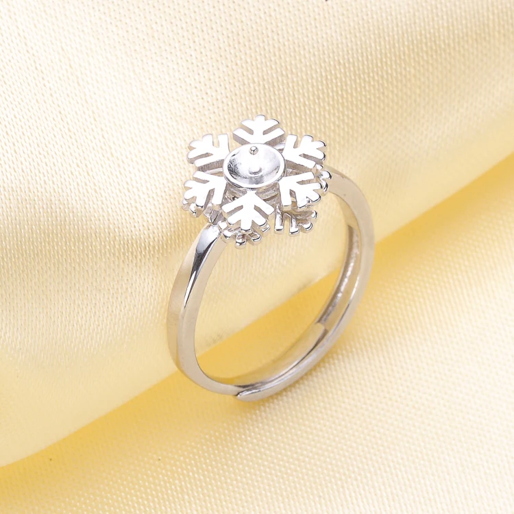 Snowflake Design Can Rotatable Rings Settings S925 Sterling Silver Pearl Rings Holder Women DIY Pearl Jewelry Findings 3Pcs/Lot
Snowflake Design Can Rotatable Rings Settings S925 Sterling Silver Pearl Rings Holder Women DIY Pearl Jewelry Findings 3Pcs/Lot