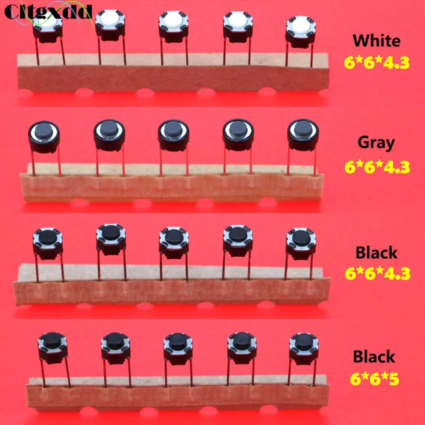 Cltgxdd 5PCS 6*6*5mm / 6*6*4.3mm Middle 2PIN DIP Long Pin Mini Push Button Switch for Audio PCB mounting Momentary Tact Switch
Cltgxdd 5PCS 6*6*5mm / 6*6*4.3mm Middle 2PIN DIP Long Pin Mini Push Button Switch for Audio PCB mounting Momentary Tact Switch