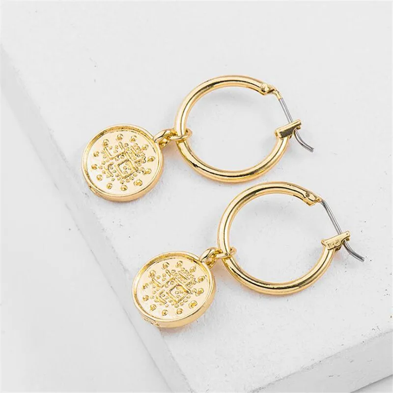 Punk Style Gold Color Round Coin Drop Earrings For Women Bohemian Alloy Pendant Charm Dangle Earring Brincos Statement Jewelry
Punk Style Gold Color Round Coin Drop Earrings For Women Bohemian Alloy Pendant Charm Dangle Earring Brincos Statement Jewelry