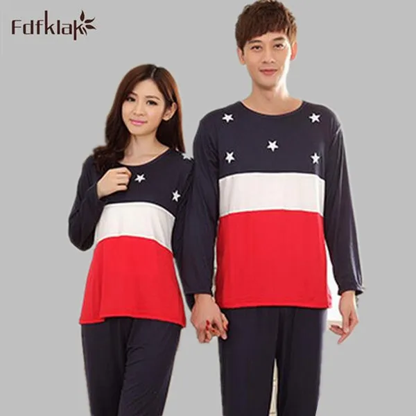 Spring Autumn Pajamas For Couple Long Sleeve Patchwork Night Wear Pijama O-Neck Pajamas Set Pijamas Mujer Plus Size M-XXL E0924
Spring Autumn Pajamas For Couple Long Sleeve Patchwork Night Wear Pijama O-Neck Pajamas Set Pijamas Mujer Plus Size M-XXL E0924