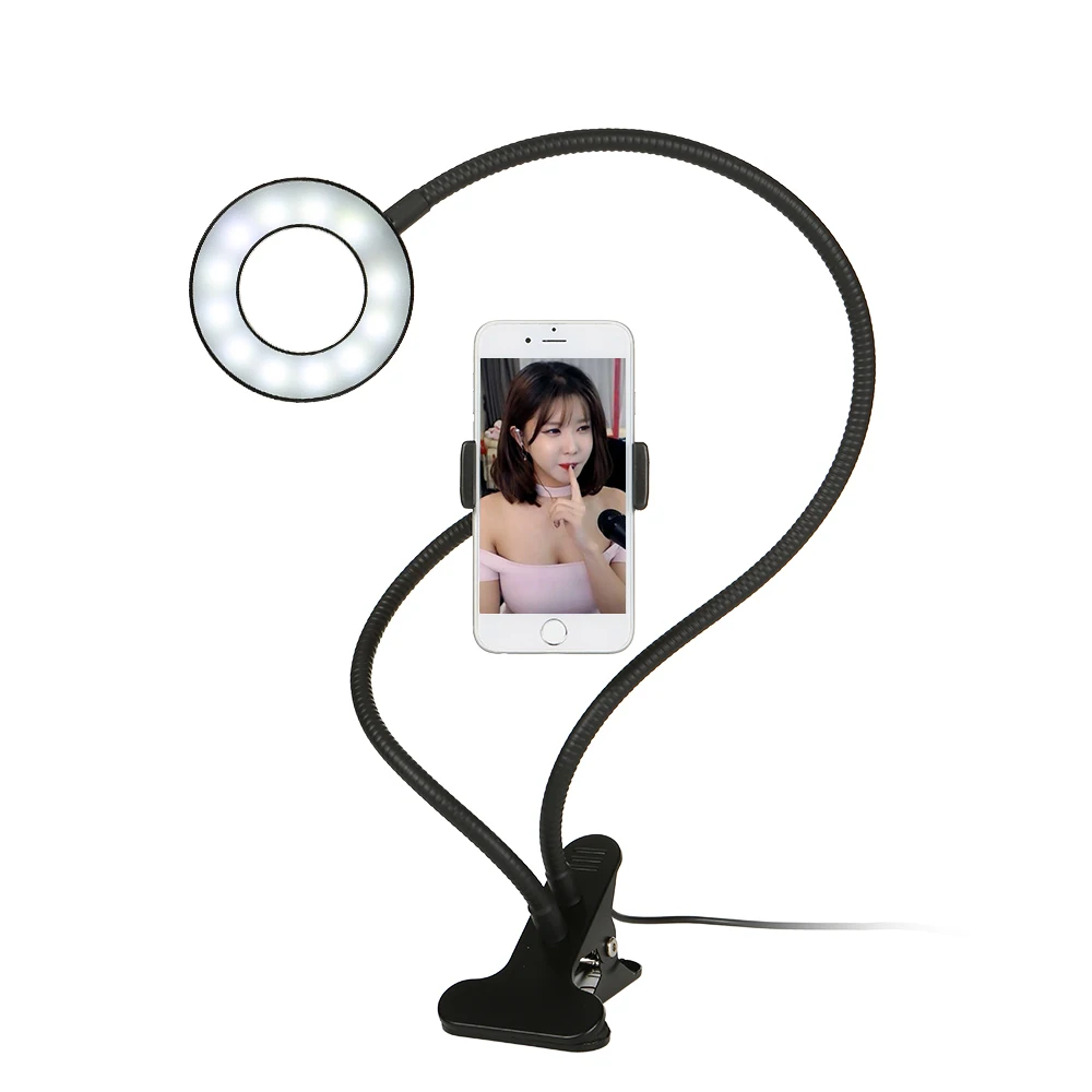 Andoer Controllable Selfie Ring Light with Clamp Cell Phone Holder for Live Stream Video Chat Flexible Long Arms Lazy Bracket
Andoer Controllable Selfie Ring Light with Clamp Cell Phone Holder for Live Stream Video Chat Flexible Long Arms Lazy Bracket