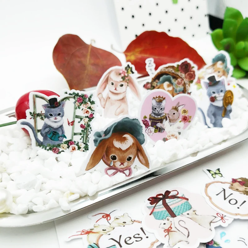 20 / 40pcs Cute Cat and Cute Rabbit Decoration Waste Paper Stickers DIY Craft Sticker Photo Diary Decoration
20 / 40pcs Cute Cat and Cute Rabbit Decoration Waste Paper Stickers DIY Craft Sticker Photo Diary Decoration