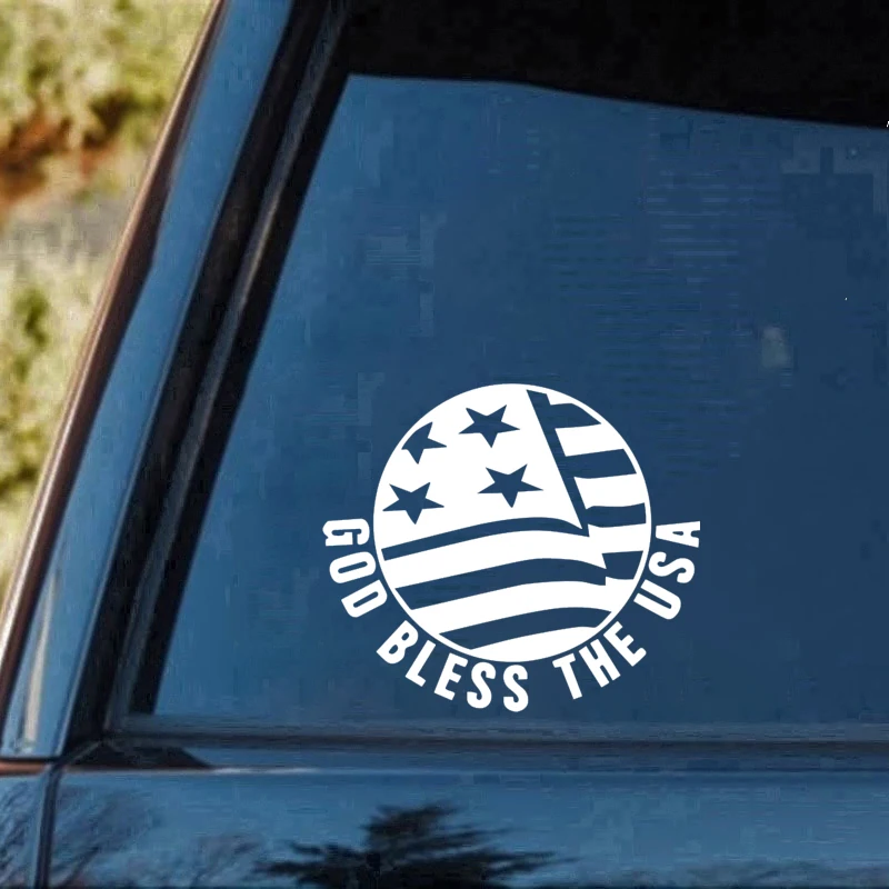 Фото Символическая наклейка God Bless USA на автомобиль грузовик окно автомобильные