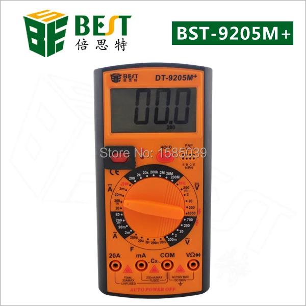 New DT9205M+ Digital LCD Multimeter with protect cover Electrical Meter AC DC Ohm Voltmeter Ohmmeter Ammeter datahold tester
New DT9205M+ Digital LCD Multimeter with protect cover Electrical Meter AC DC Ohm Voltmeter Ohmmeter Ammeter datahold tester