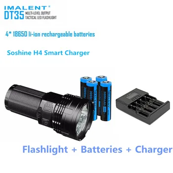 IMALENT DT35 8500LM 4* Cree XHP35 HI LED 1000M LED Flashlight with 4* 18650 3000mAh batteries + Soshine H4 Smart Charger
IMALENT DT35 8500LM 4* Cree XHP35 HI LED 1000M LED Flashlight with 4* 18650 3000mAh batteries + Soshine H4 Smart Charger