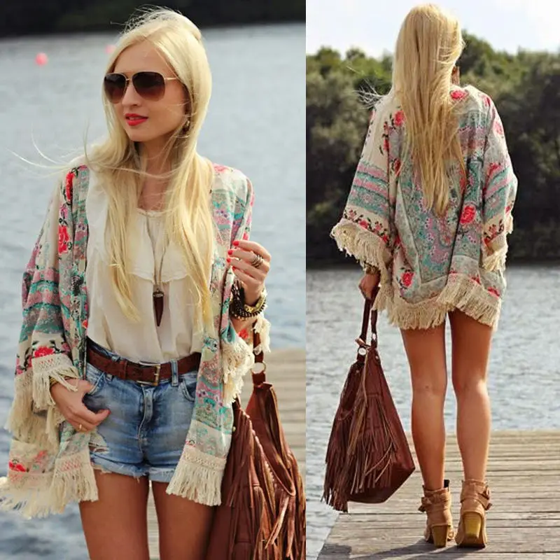 Women Fringed Tassel Shawl Cape Loose Batwing Short Sleeve Coat Tops Shirt Beach open stitch Coat Shirt
Women Fringed Tassel Shawl Cape Loose Batwing Short Sleeve Coat Tops Shirt Beach open stitch Coat Shirt