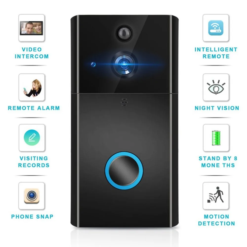 Video Door Bell Wireless Intercom WIFI Doorbell CMOS Sensor IR-CUT PIR Sensor Apartments Home Security Doorbell
Video Door Bell Wireless Intercom WIFI Doorbell CMOS Sensor IR-CUT PIR Sensor Apartments Home Security Doorbell