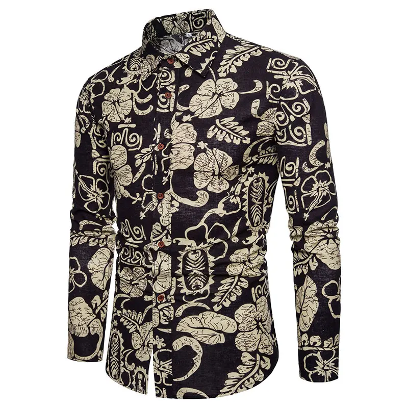 2018 New Flower Prints Linen Shirts Mens Clothes Long Sleeve Mens Dress Shirts Casual Slim fit Camisa Social Masculina 161237
2018 New Flower Prints Linen Shirts Mens Clothes Long Sleeve Mens Dress Shirts Casual Slim fit Camisa Social Masculina 161237