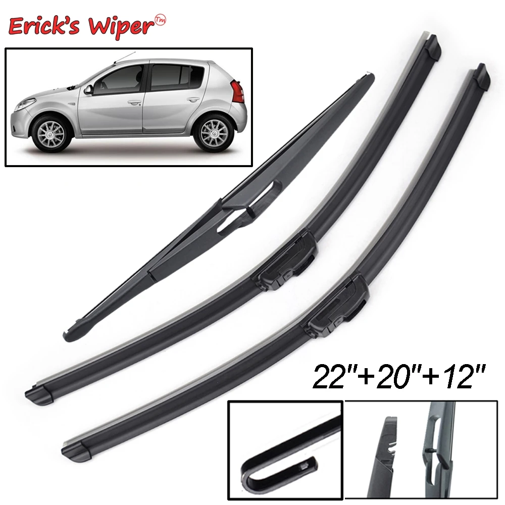 Erick's Wiper Front & Rear Wiper Blades Set Kit For Dacia Renault Sandero MK2 2012 2013 2014 Windshield Windscreen 22"20"12"
Erick's Wiper Front & Rear Wiper Blades Set Kit For Dacia Renault Sandero MK2 2012 2013 2014 Windshield Windscreen 22"20"12"