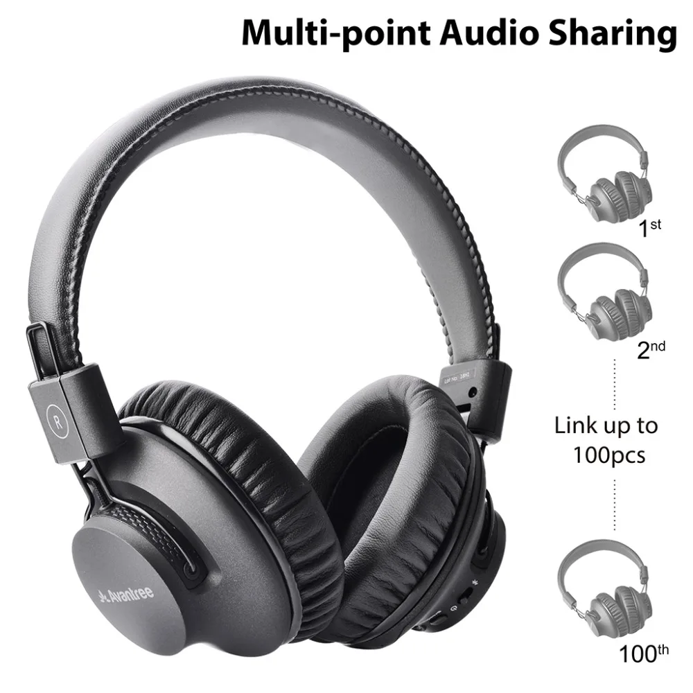 Avantree Bluetooth 5.0 Over Ear Foldable Headphones, Hi-Fi Stereo Wireless Headset with Mic, APTX LOW LATENCY for TV PC Computer
Avantree Bluetooth 5.0 Over Ear Foldable Headphones, Hi-Fi Stereo Wireless Headset with Mic, APTX LOW LATENCY for TV PC Computer