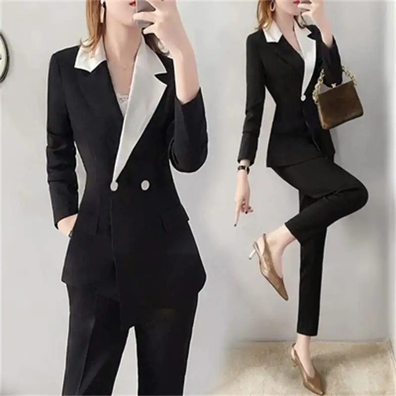 Fashion suit suit female British summer dress New high-end temperament black irregular small suit +pants casual two-piece suit
Fashion suit suit female British summer dress New high-end temperament black irregular small suit +pants casual two-piece suit