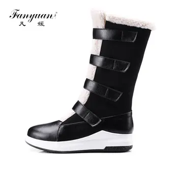 Fanyuan New Hook & Loop Ladies Warm Winter Shoes Round Toe Women's Snow Boots Mixed Colors Short plush Female's Mid Calf Boots
Fanyuan New Hook & Loop Ladies Warm Winter Shoes Round Toe Women's Snow Boots Mixed Colors Short plush Female's Mid Calf Boots