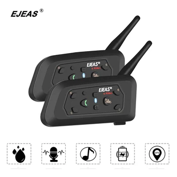 EJEAS 2PCS Helmet Headset Motorcycle Intercom Bluetooth Waterproof Interphone Motobike Interfone Comunicador Moto Headset 1200m
EJEAS 2PCS Helmet Headset Motorcycle Intercom Bluetooth Waterproof Interphone Motobike Interfone Comunicador Moto Headset 1200m